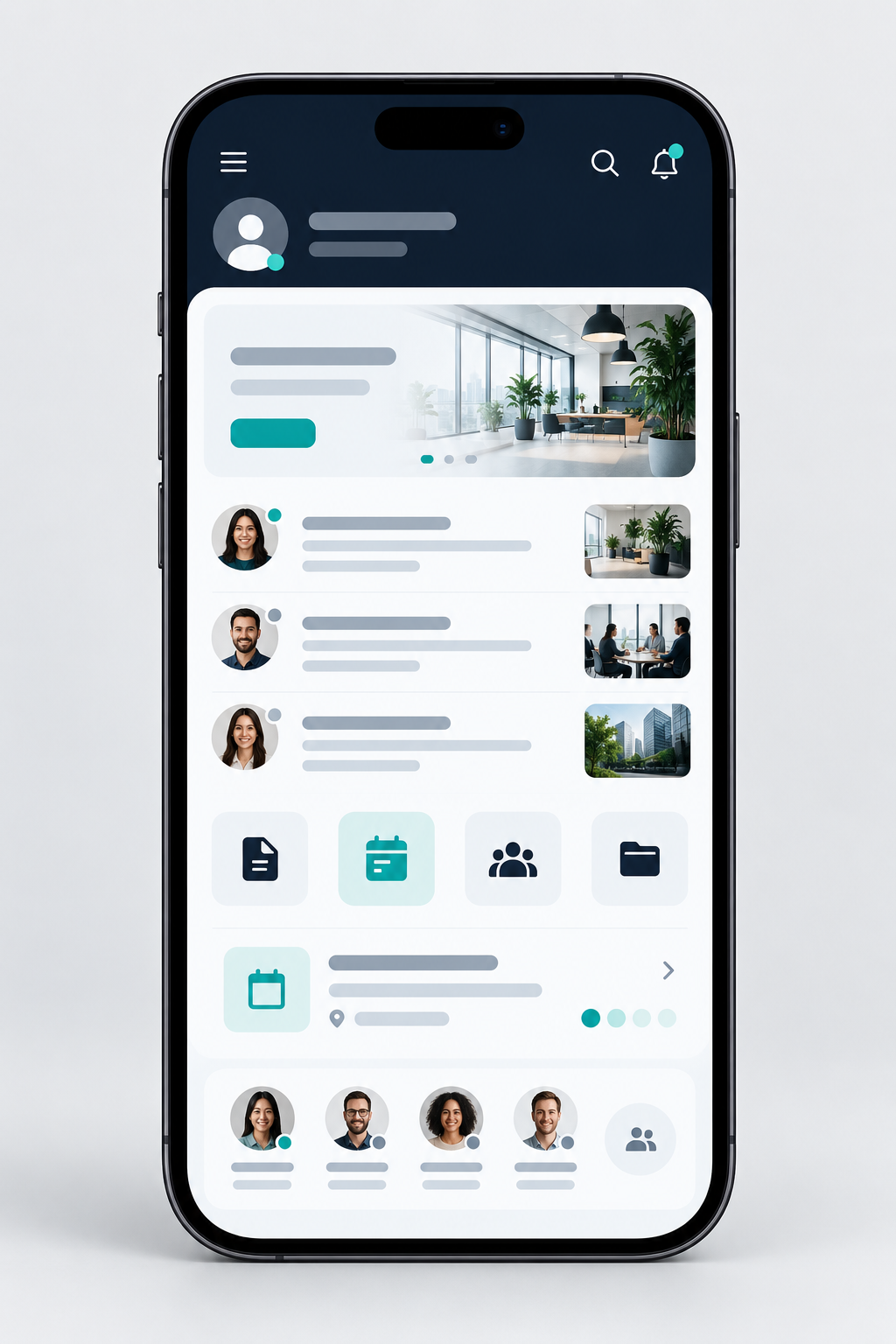 Mobile employee companion screen