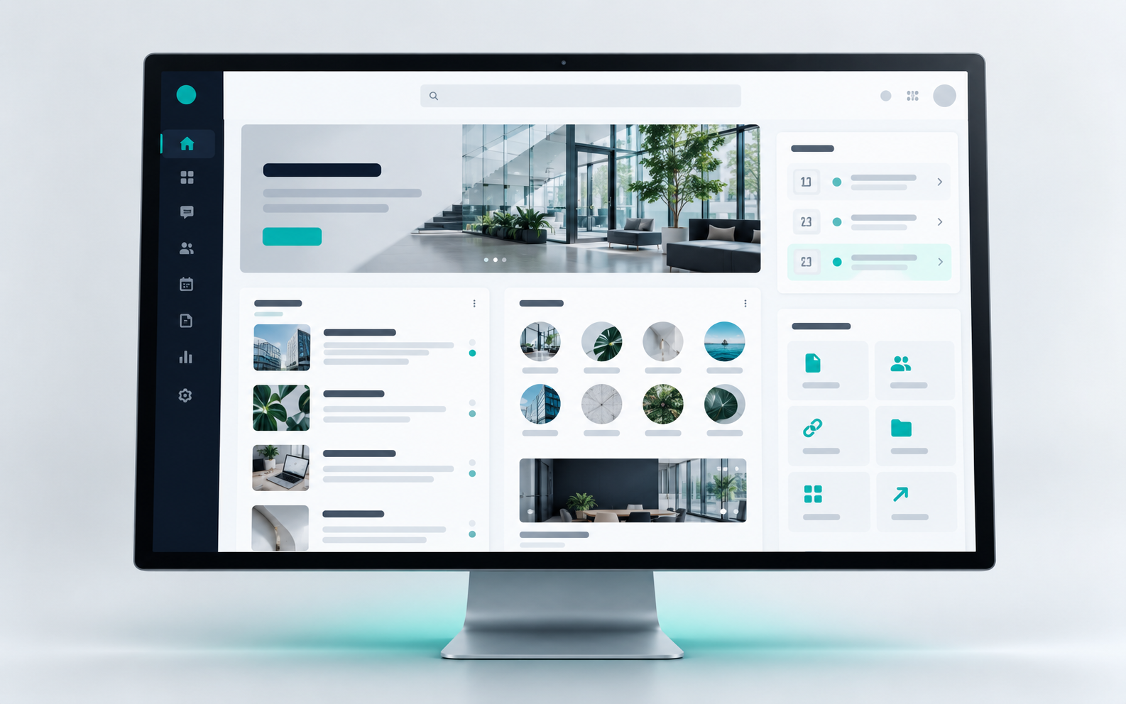 Employee home workspace screen